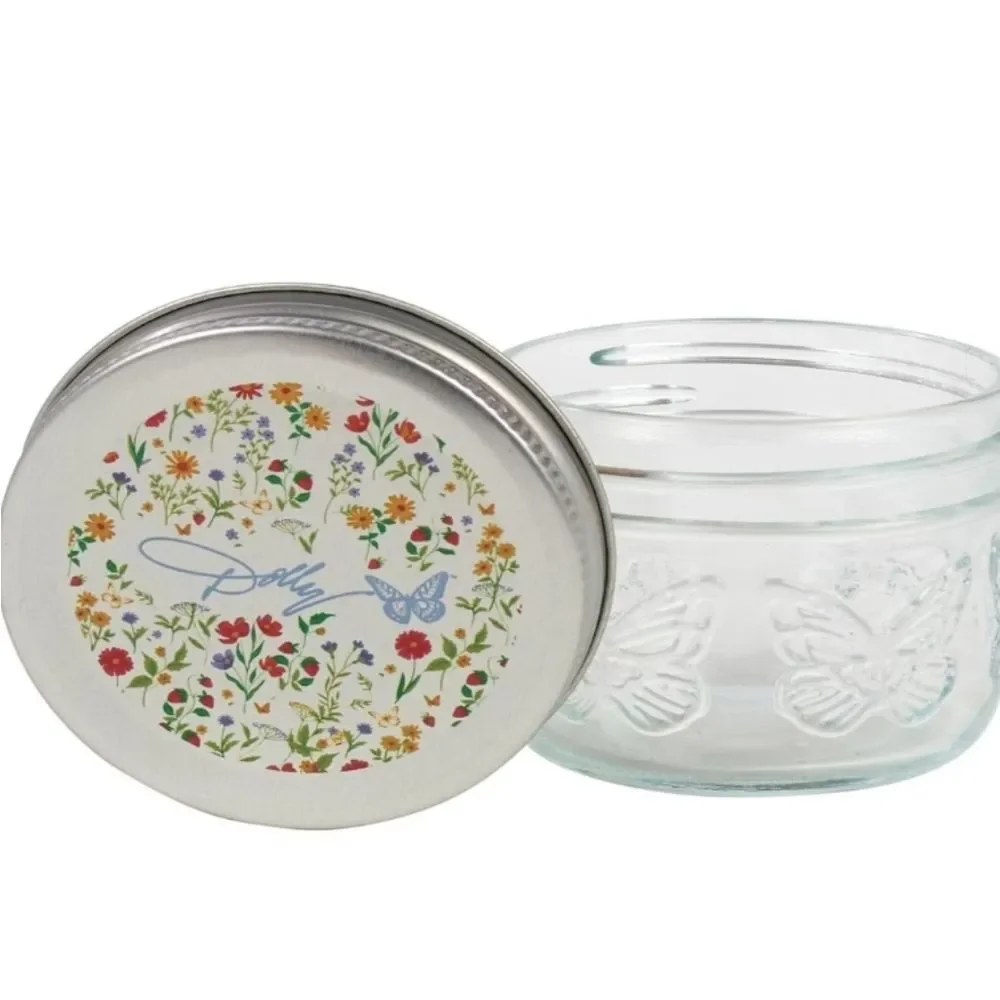 Dolly‎ Parton Floral Strawberries Oven Mitt & Glass Jar Set